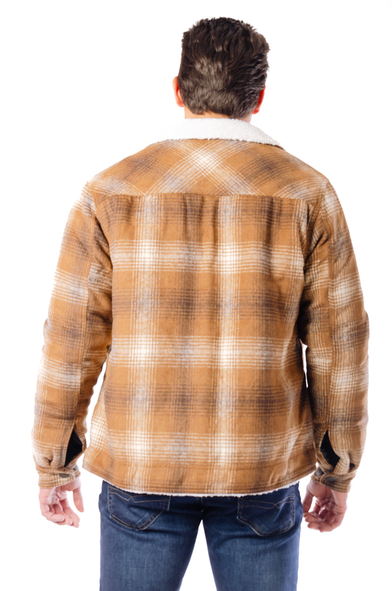 Sherpa Lined Plaid Jacket