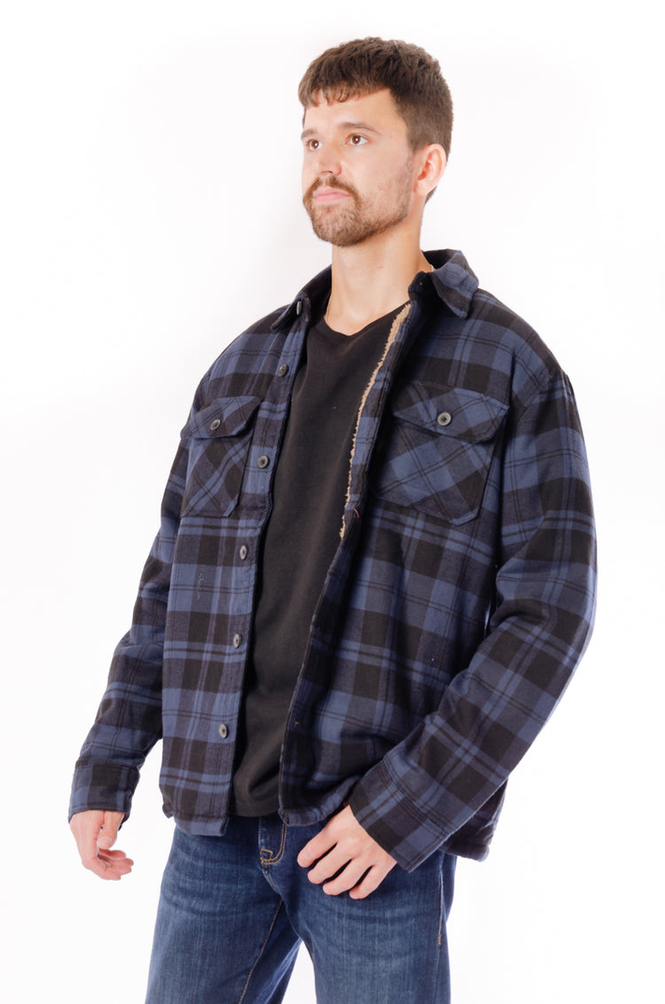 Sherpa Lined Plaid Jacket - ASH