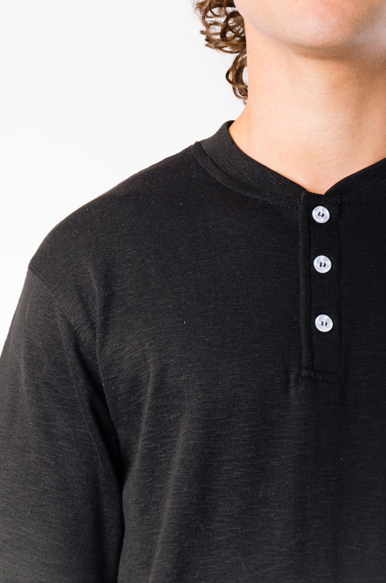 Short Sleeve Henley