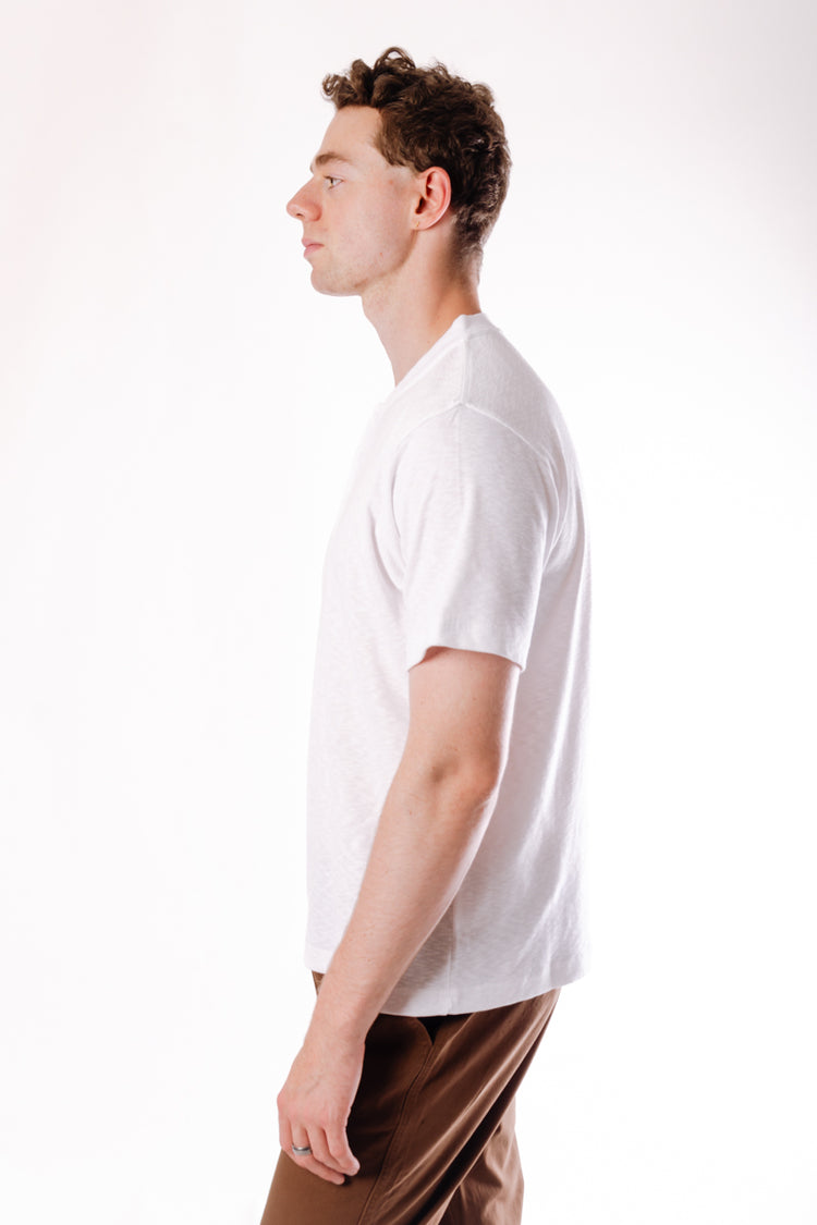 Slub Henley - White