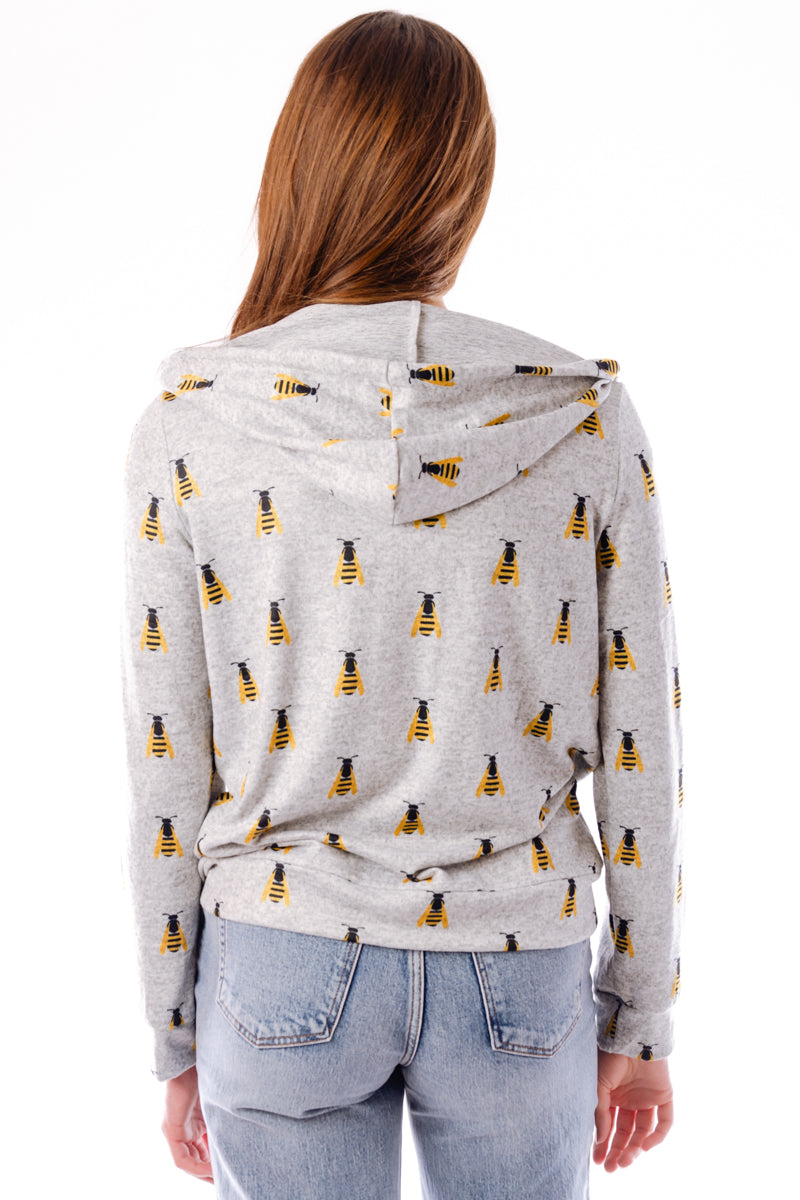 Small Bees Zip-Up Hoodie