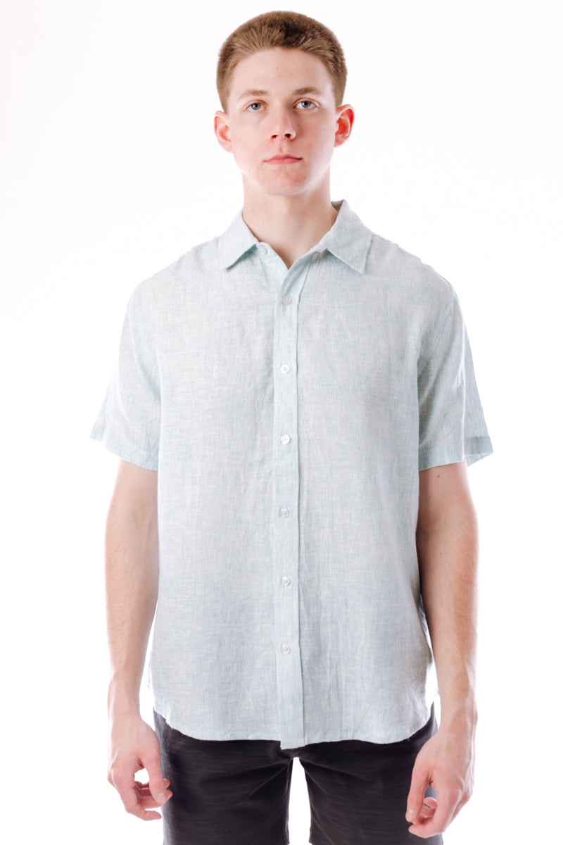 Solid Linen Short Sleeve Shirt