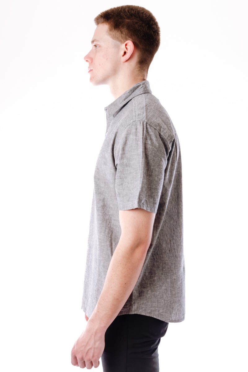 Solid Linen Short Sleeve Shirt