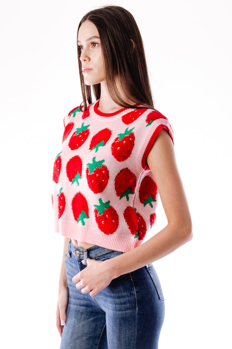 Strawberries Vest - PNK