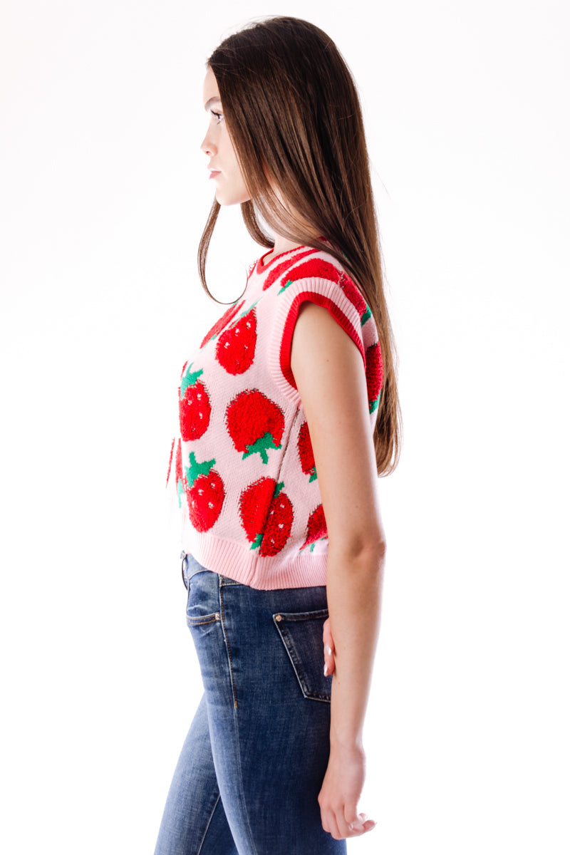 Strawberries Vest - PNK