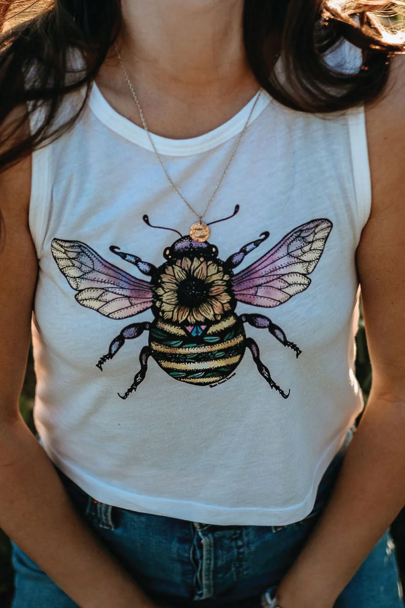 Sunflower Bee Crop Tank