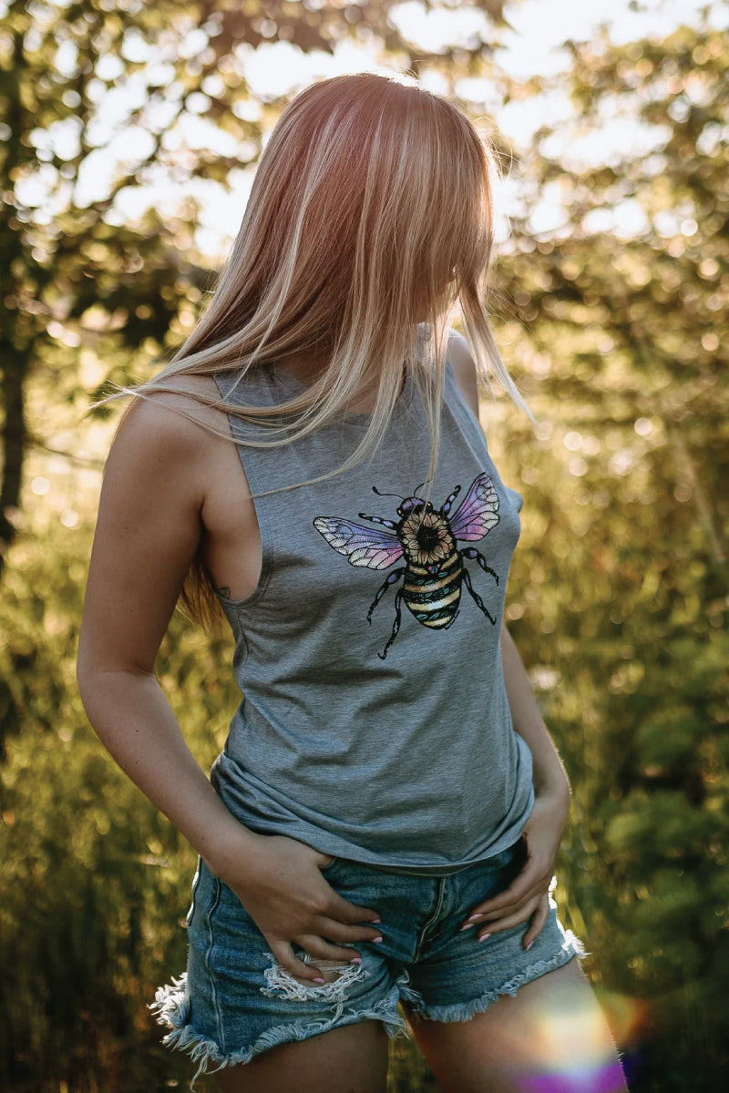 Sunflower Bee Muscle Tank