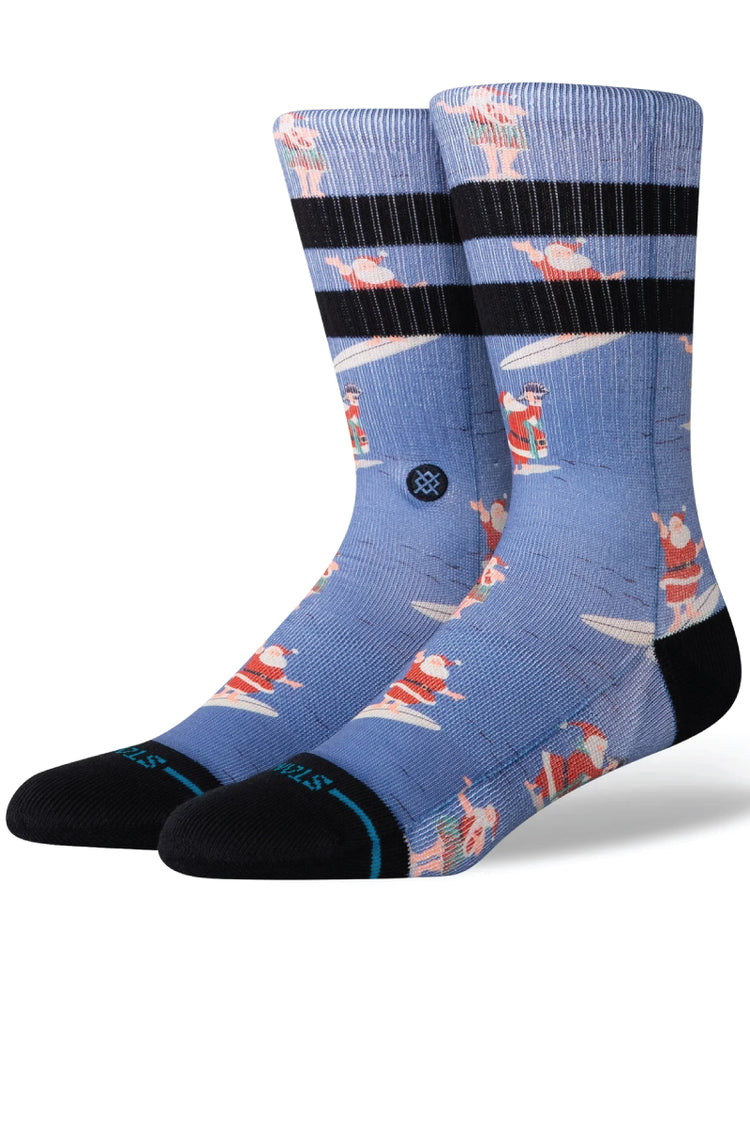 Surfin Santa Sock - BLU