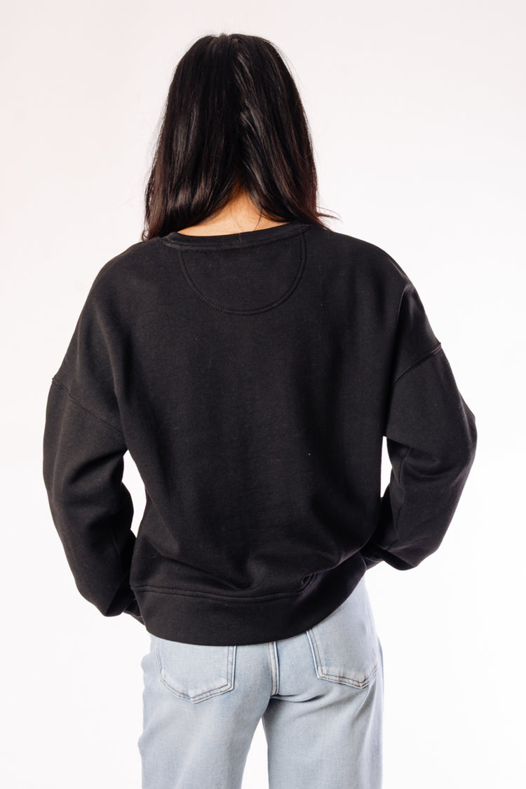 Tencel Loose Fit Crew - BLK