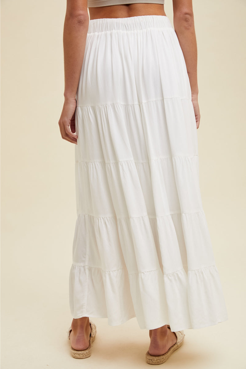 Enchanted Maxi Skirt - WHT