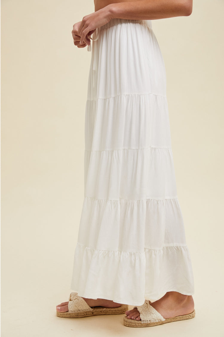 Enchanted Maxi Skirt - WHT