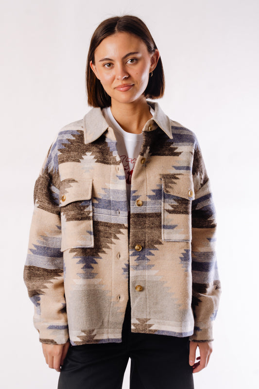 Tribal Print Shacket - DNM