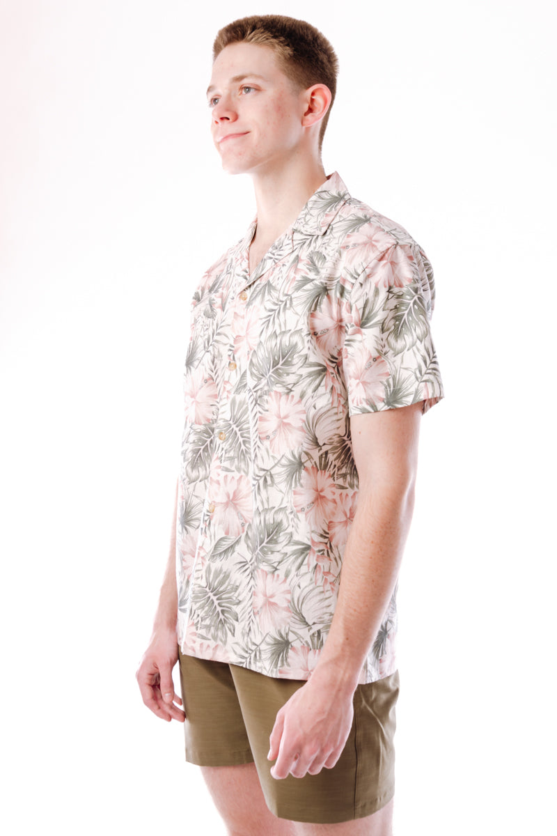 Tropical Camp Short Sleeve Shirt - GRY