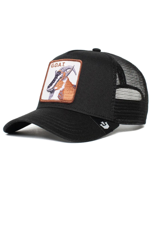 Unisex Goat Trucker Hat - BLK