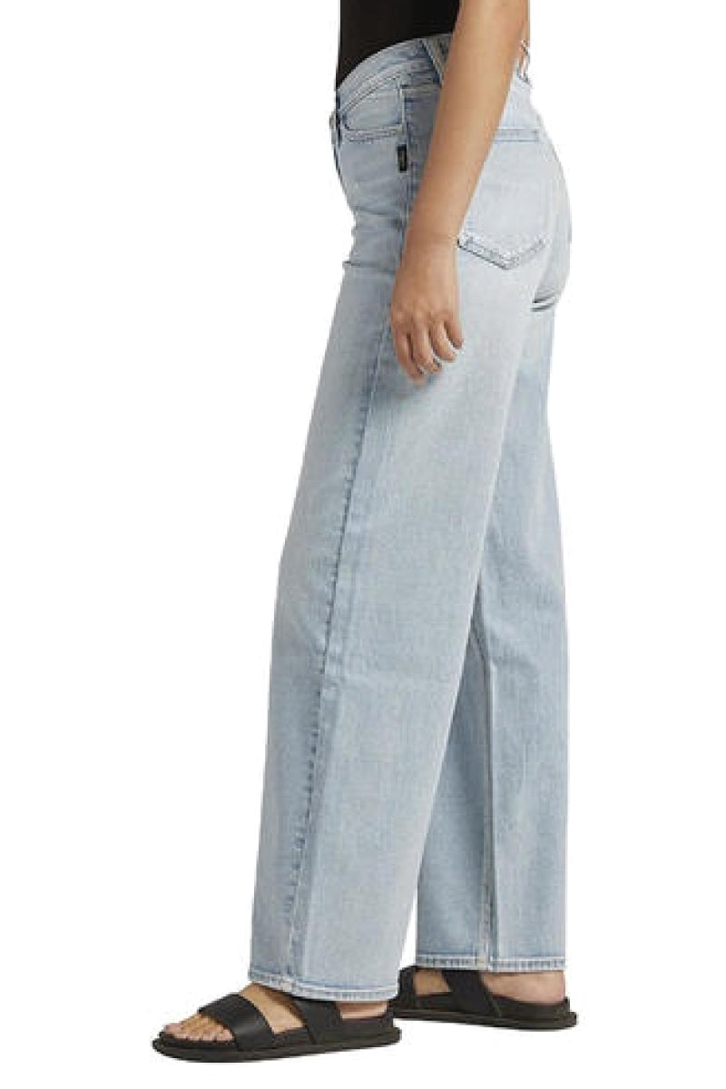 V-Front Wide Leg Jeans