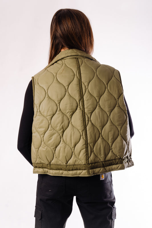 Valky Quilted Nylon Vest - ASH