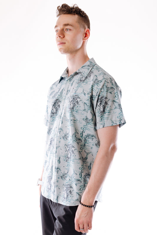 Watercolor Depths Short Sleeve Shirt - SUR