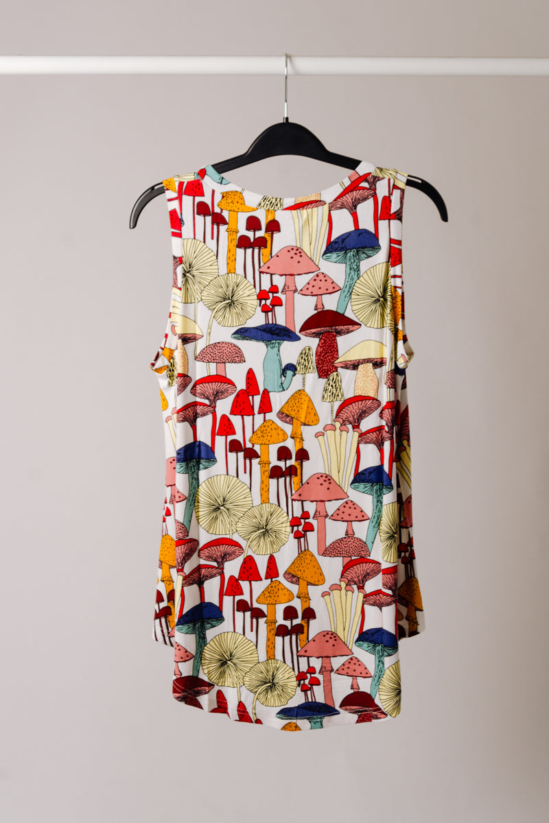 Whimsical Mushroom Flowy Tank