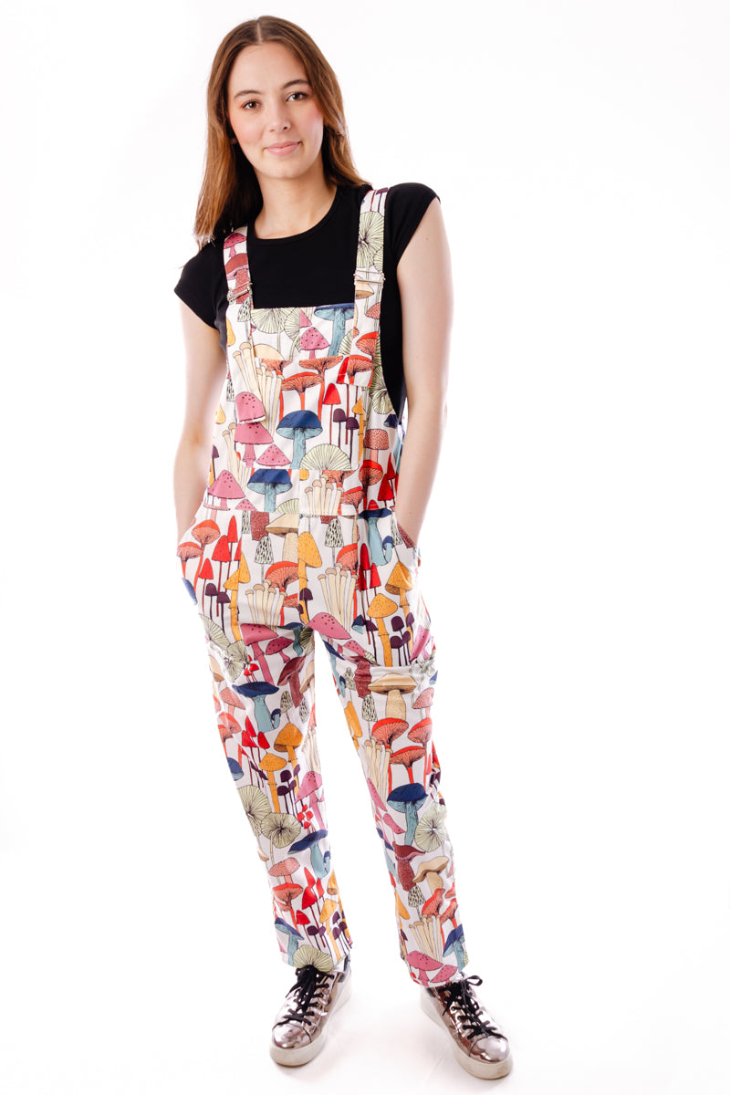 Whimsical Mushrooms Overalls