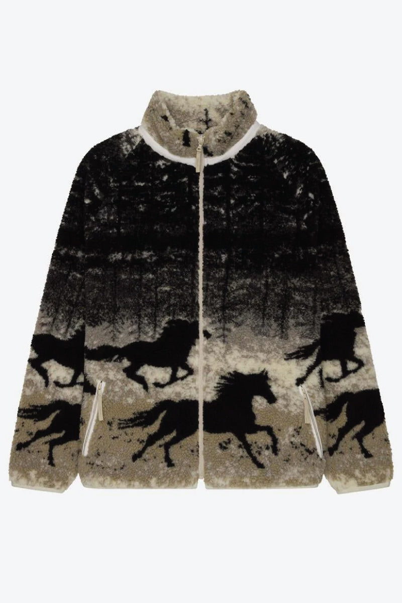 Horse fleece jacket hotsell