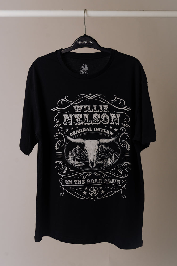 Willie Nelson Outlaw Tee - BLK