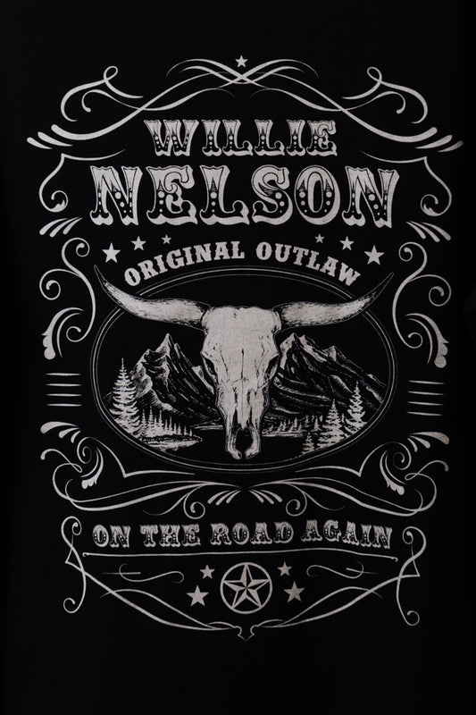 Willie Nelson Outlaw Tee - BLK
