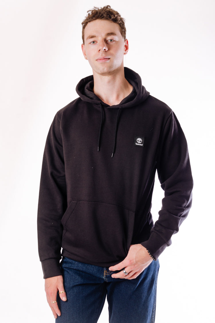 Woven Badge Hoodie - BLK