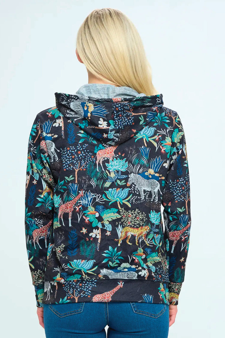 Animal World Hoodie - BLK