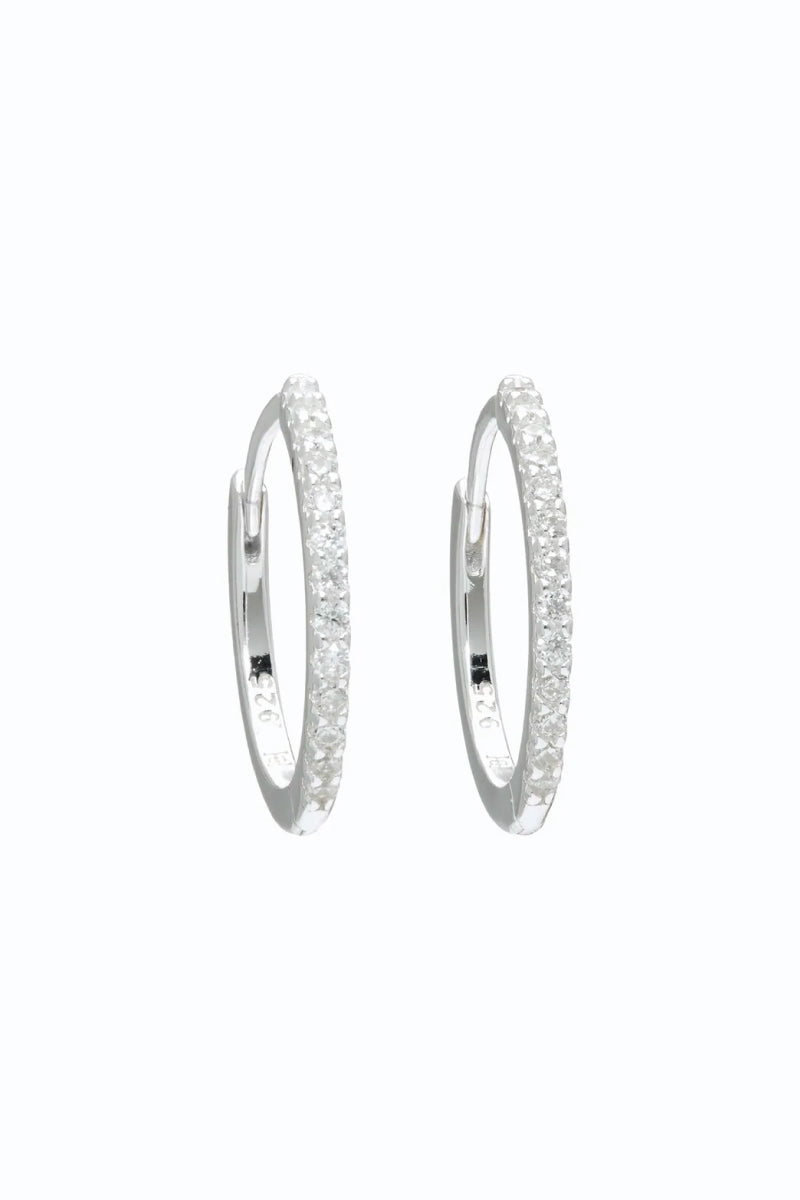 Pave Hoop Earrings